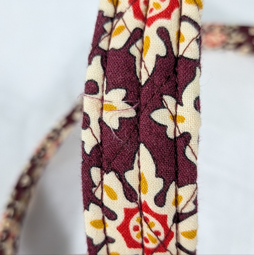 Vera Bradley Villager Burgundy Medallion Quilted Tote Bag - Picture 15 of 16